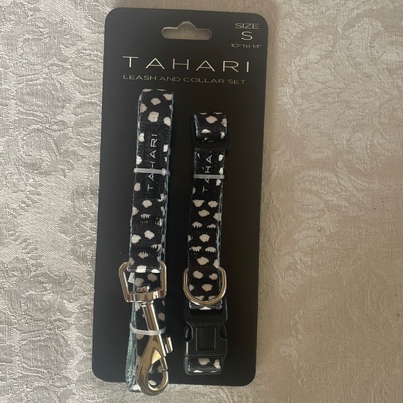Tahari Dog Hpx2 Tahari Collar And Leash Set Size Med Poshmark